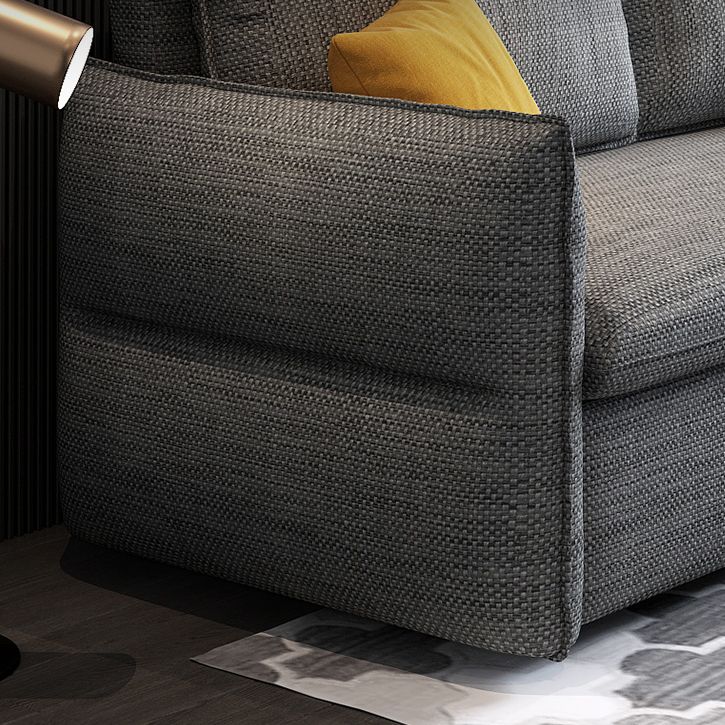 Scandinavian Futon Sleeper Sofa Pillow Back Futon and Mattress with Storage