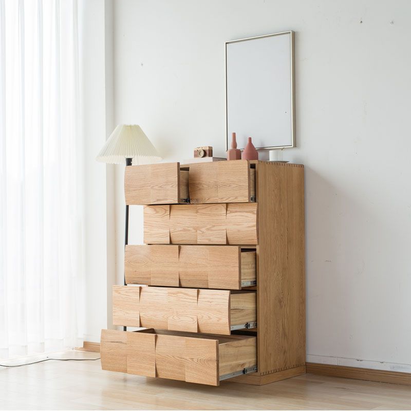 6-Drawer Solid Wood Accent Chest 49.2-In Tall Storage Cabinet