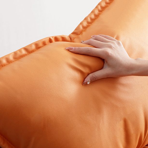 Modern Indoor Rocking Chair Solid Color Dark Legs Rocker Chair with Ottoman