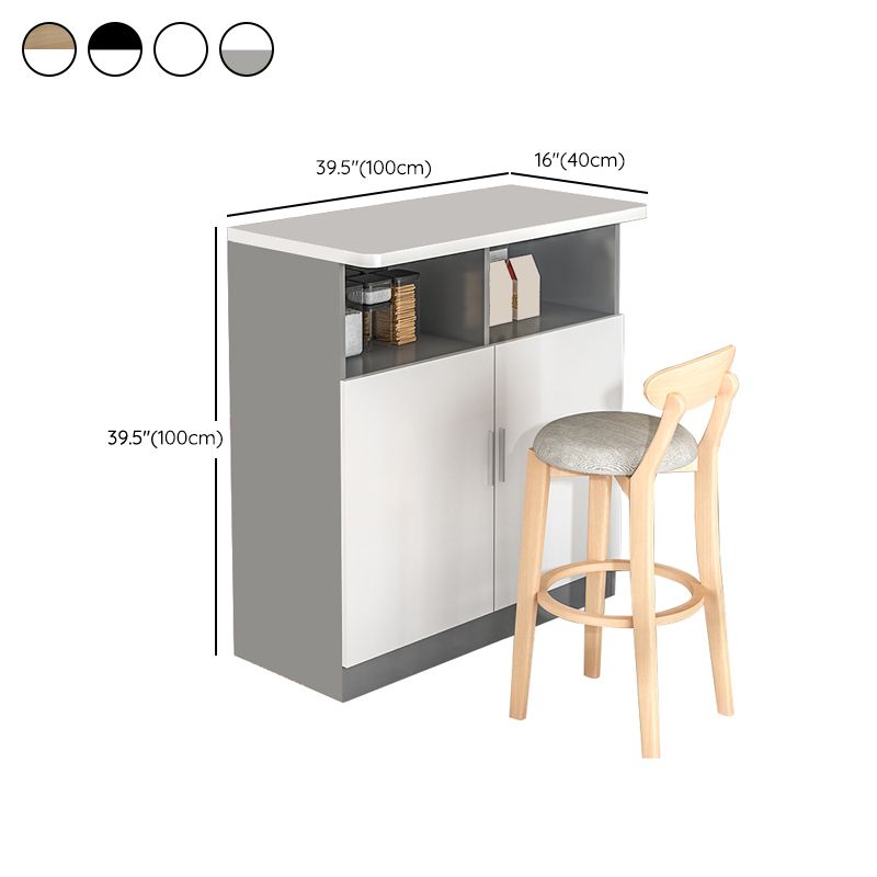 Modern Style Bar Dining Table Rectangle Wood Bar Table for Kitchen