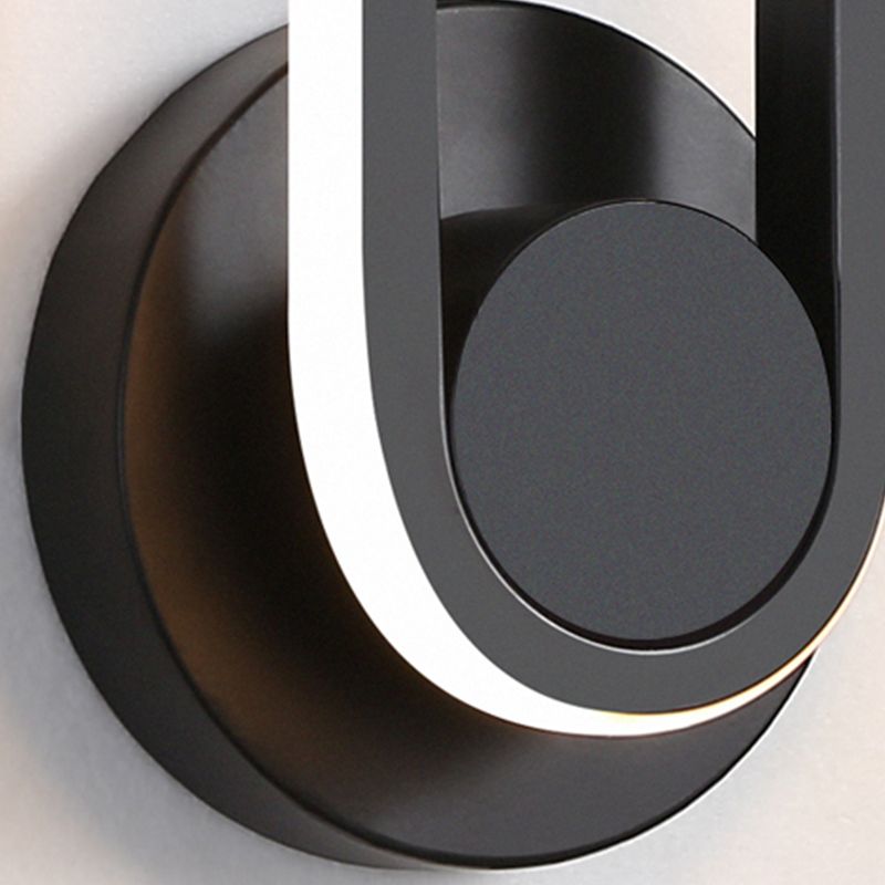 Oval Metal Wall Sconce Modern Style 1- Light Wall Mount Lighting