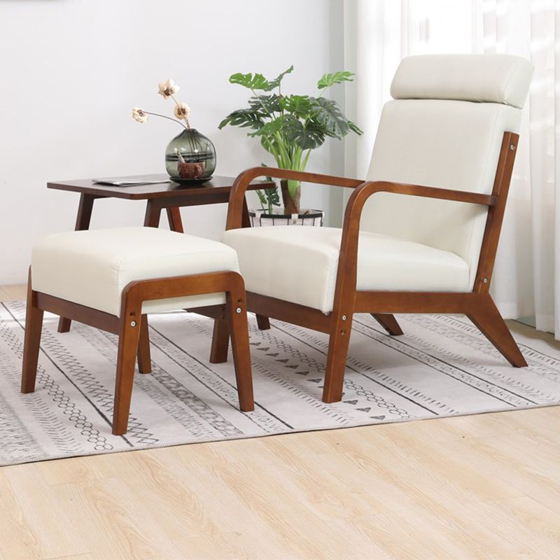 Scandinavian Basic Four Leg Armchair Solid Wood Living Room Armchair