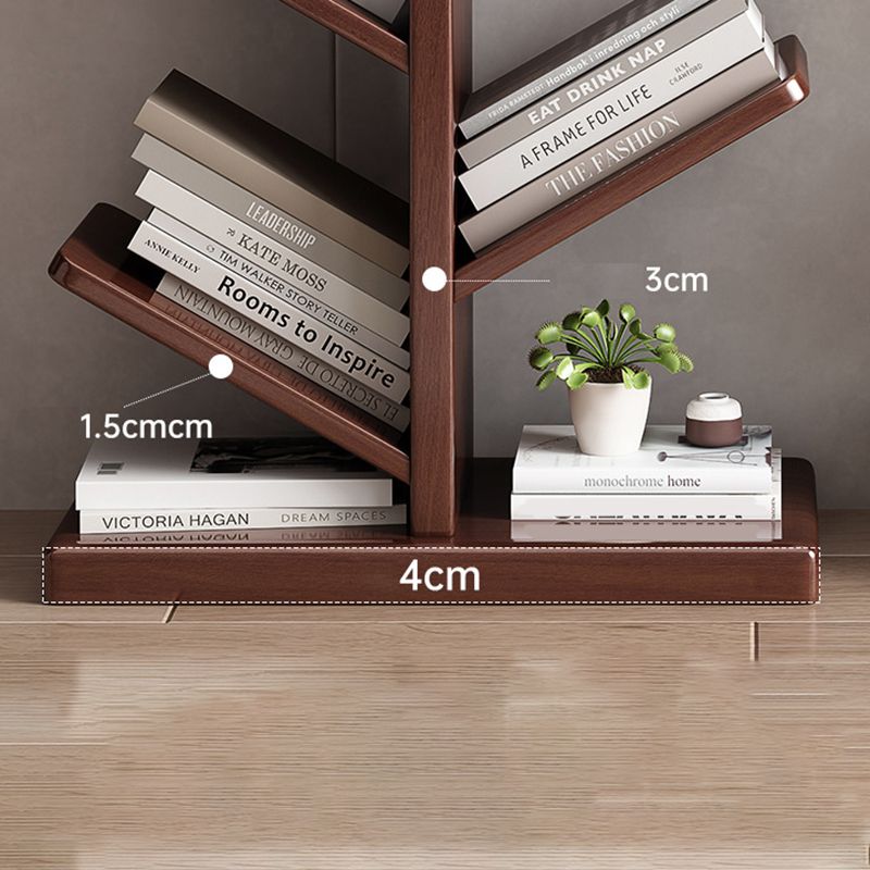 Scandinavian Open Back Vertical Bookshelf Wooden Bookcase with Shelves