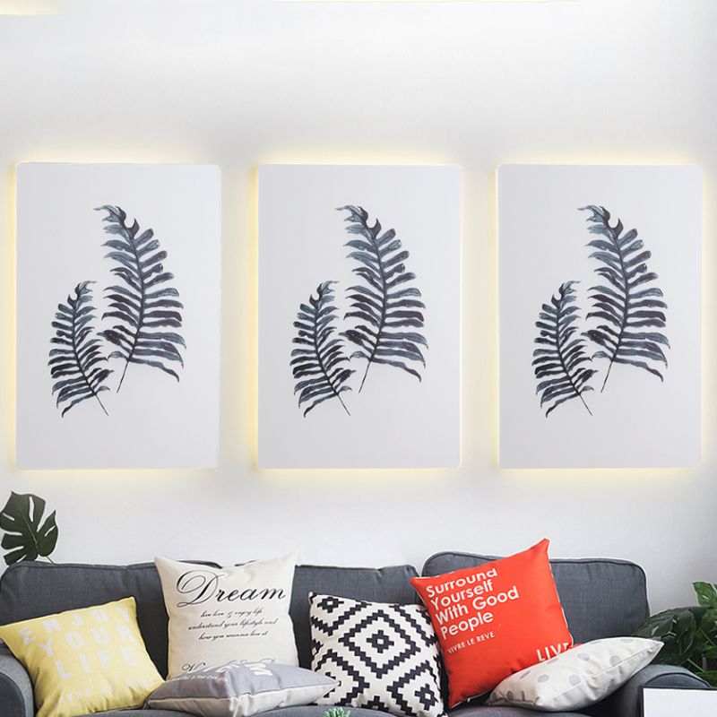 RECTANGE BLANC BANANA BANANE LAVE MURALE LAMPE NORDIQU