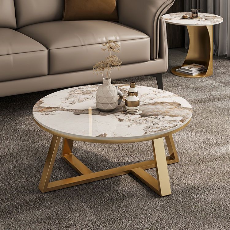 Frame Round Coffee Table Slate Top Coffee Coffee or End Table