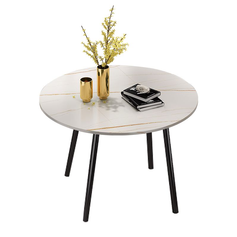 Small Apartment Dining Table Industrial Wind Stone 31.5 Inch Home Dining Table