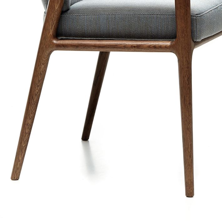 Silla de comedor tapizada con respaldo sólido de estilo tradicional para interiores
