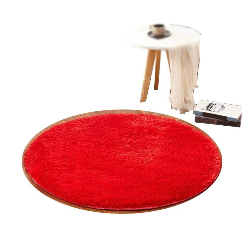 Green Modern Carpet Polyester Pure Color Carpet Washable Carpet for Living Room