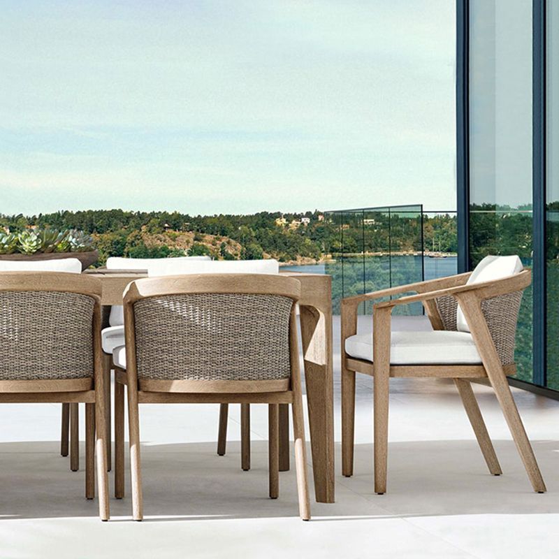 Solid Wood Dining Set Wood Rectangular 1/5/7 Pieces Dining Set