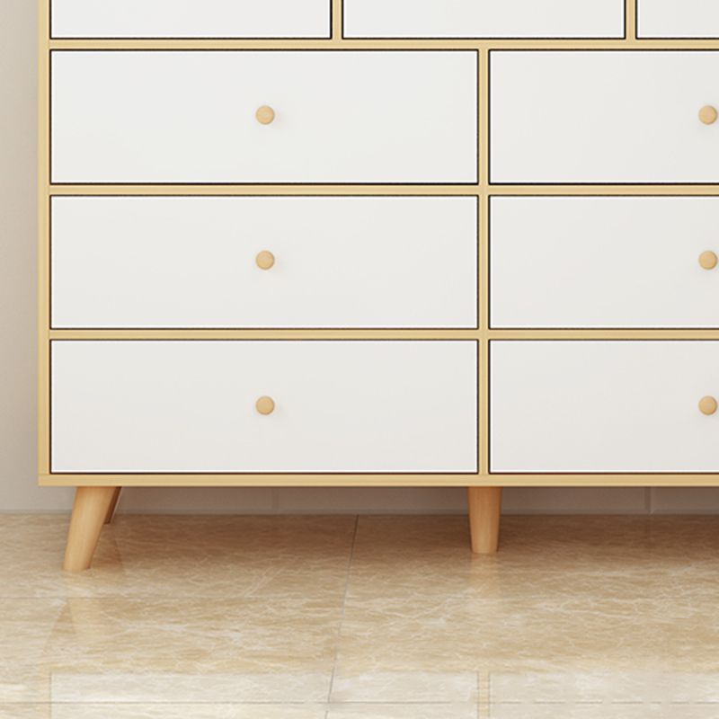 Rectangle Accent Chest with Drawers Wooden Straight Legs Chest
