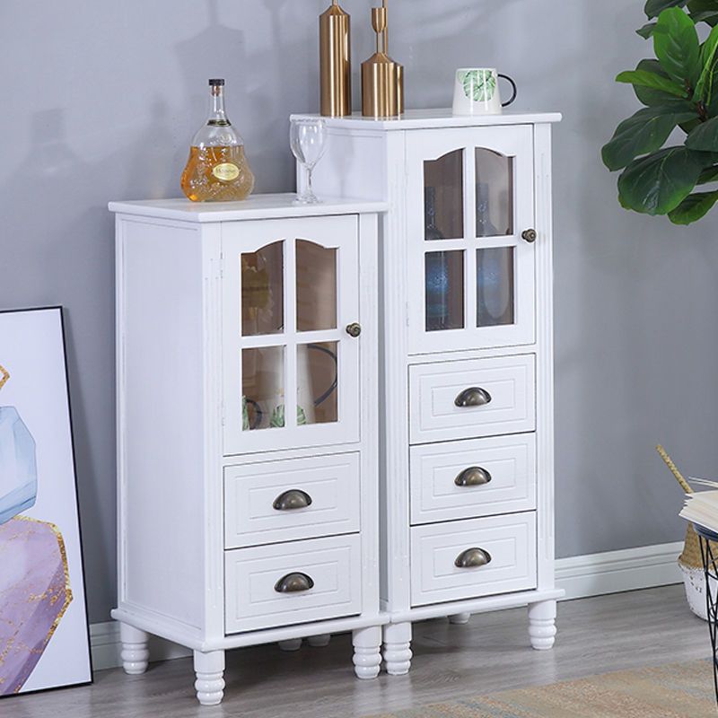 Wood Accent Cabinet with 1 Door 11.81" Wide Rectangle Side Cabinet