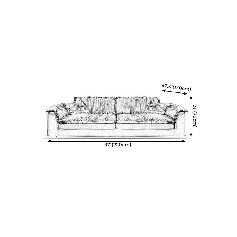 Living Room Contemporary Black Pillows Standard Stationary Sofa Chaise
