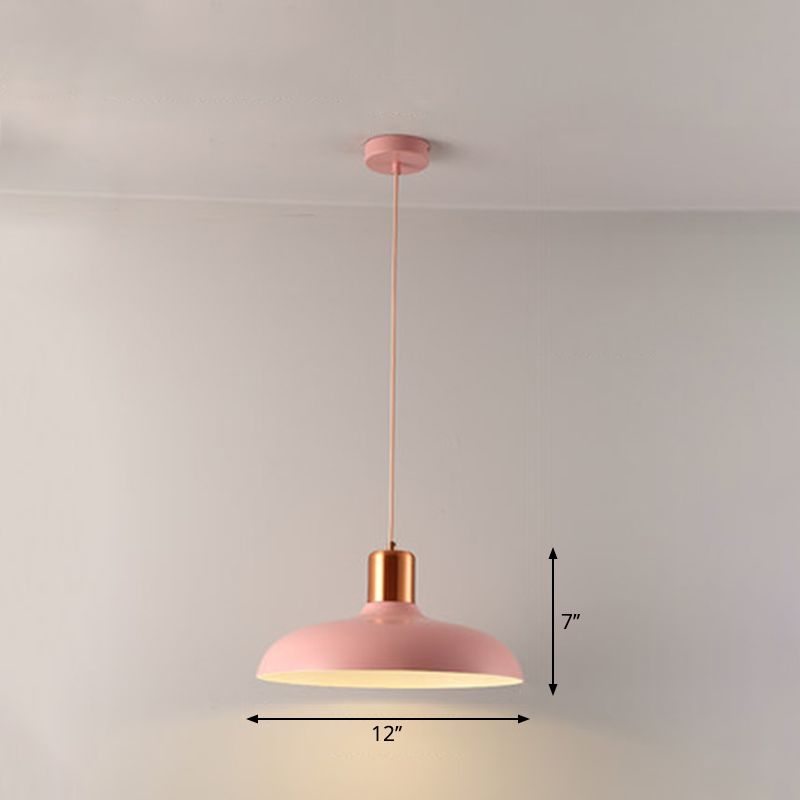 Schüssel -Formrestaurant -Pendel -Leuchtmetall 1 Lampenmakkaron Suspension Anhänger Licht
