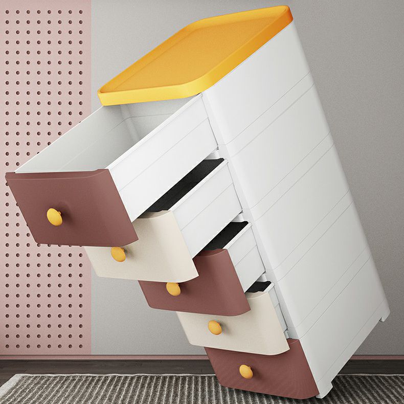 Contemporary Wardrobe Armoire with Legs Plastic Storage Cabinet