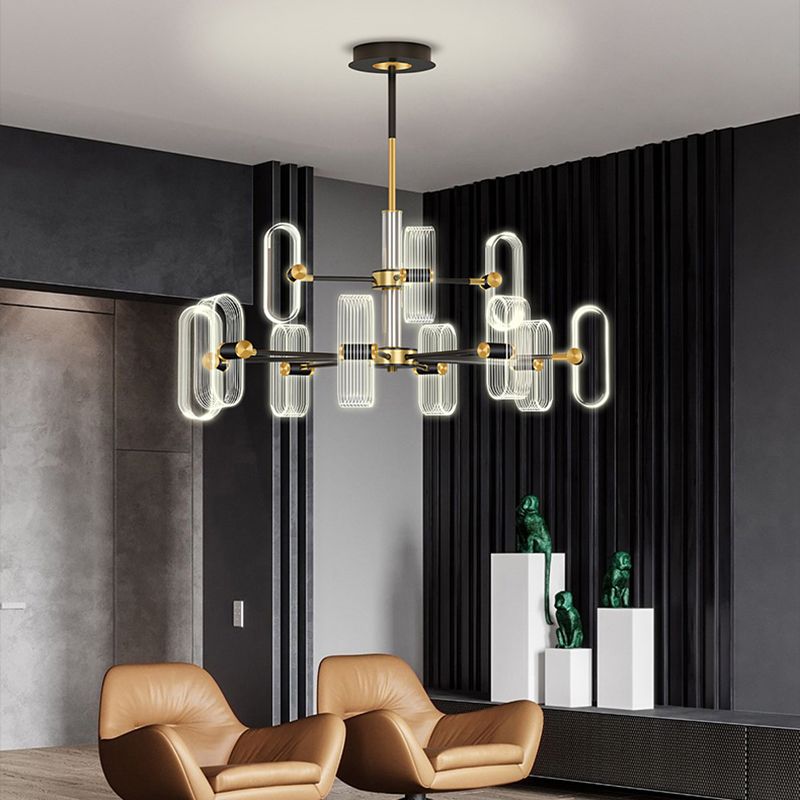 Acrylic Contemporary Pendant Lighting Fixtures Black Sputnik Hanging Lights