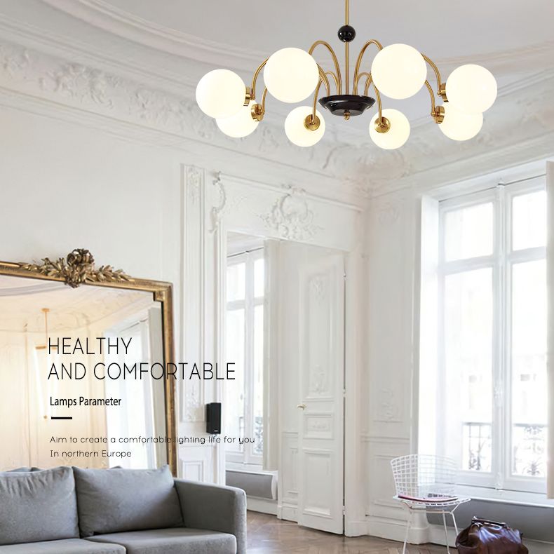 Modern Chandeliers For Dining Room Globe-Shaped Chandelier Pendant Light