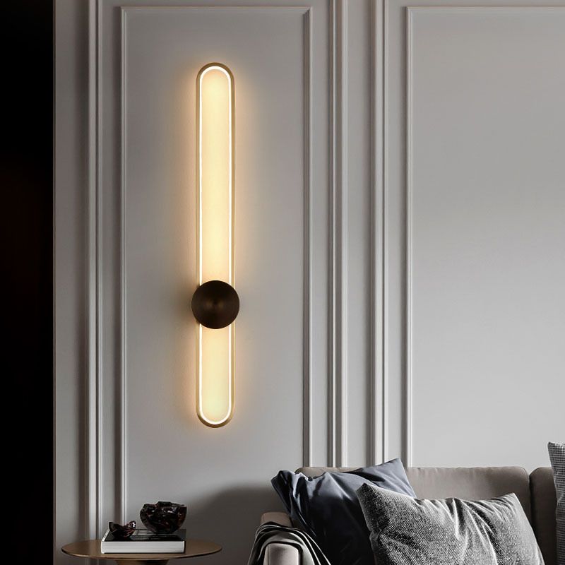 Oval Wall Lamp Aluminum Simple Design Simple Style LED Light Wall Sconce