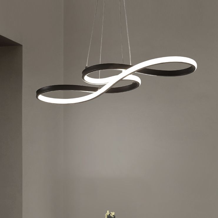 Twist Chandelier Pendant Light Modern Metal Chandelier for Dining Room