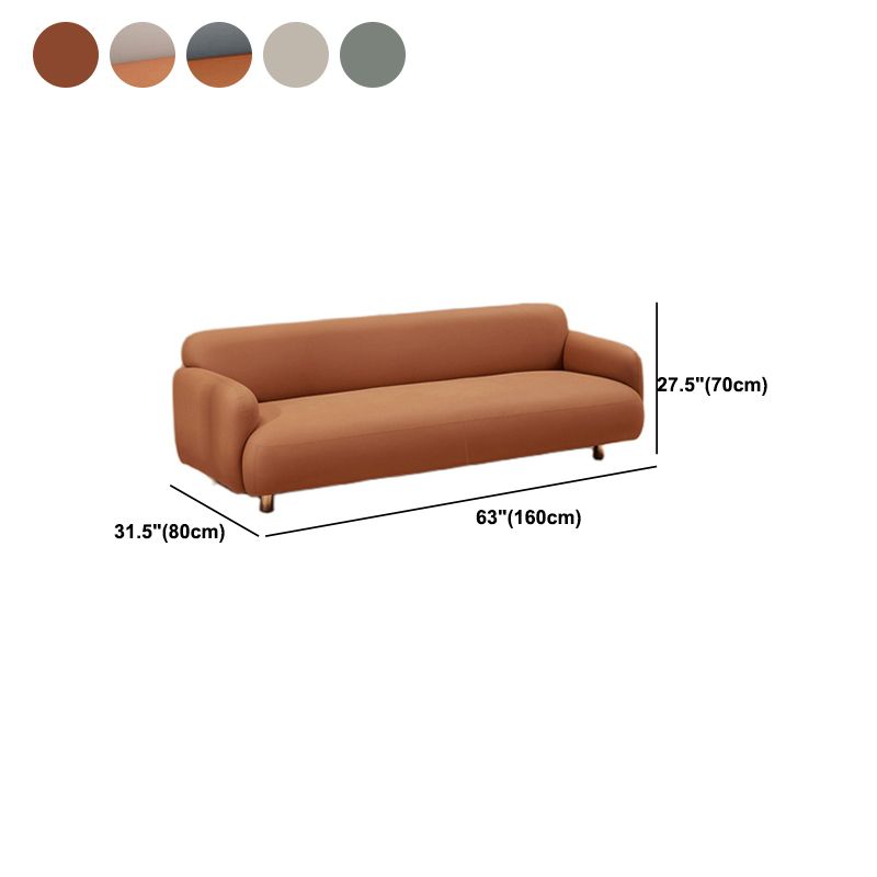 27.5" H Contemporary Faux Leather Recessed Arm Sofa for Living Room