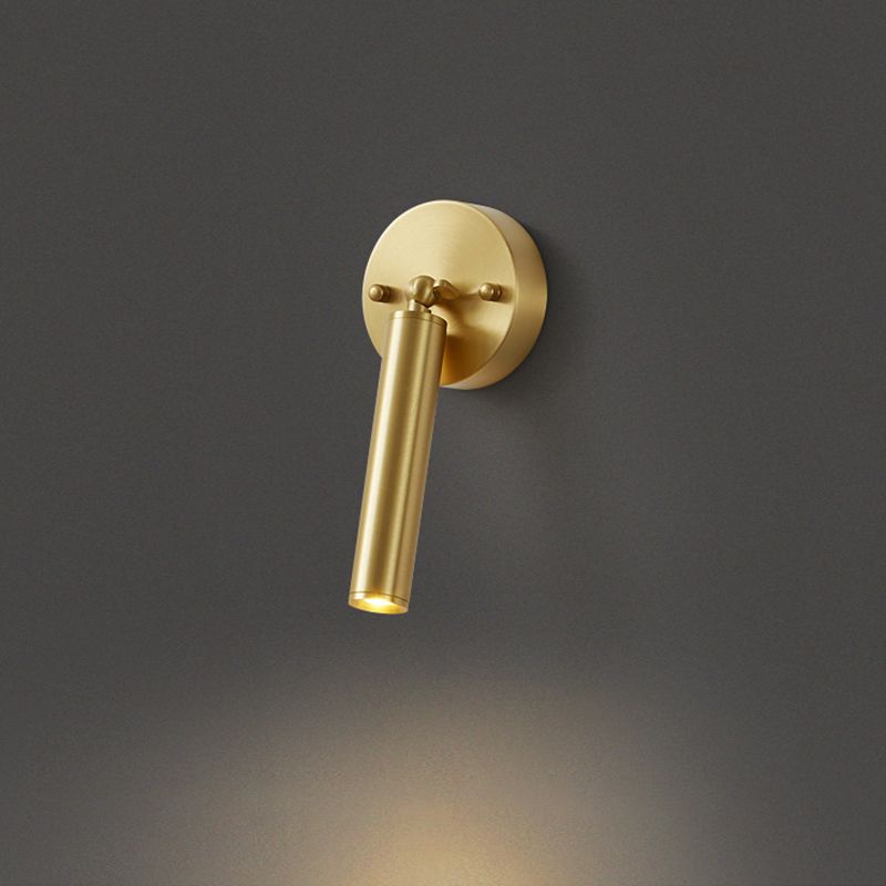 1-Light Cylinder Wall Lights Modern Metal Wall Light Fixture