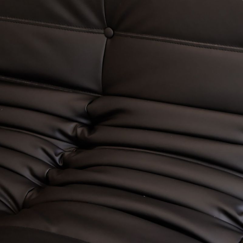 3-Seater Tufted Faux Leather Sofa Contemporary 70.9" W Armless Seating