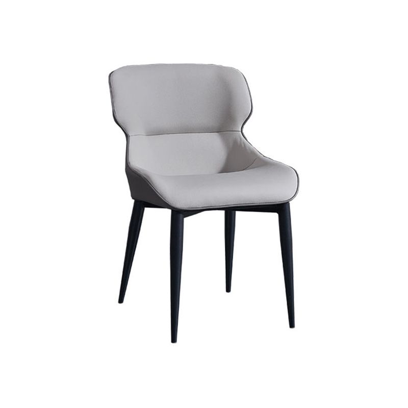 Esszimmerstühle aus Leder im minimalistischen Stil, Esszimmerstühle mit Ohrensessel (2er-Set)