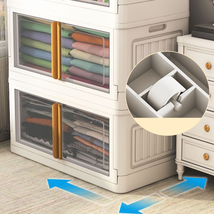 Hinged Storage Cabinet Contemporary Plastic Wardrobe Armoire