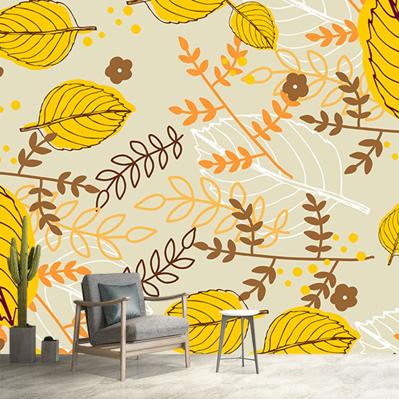 Environment Friendly Murals Tropical Style Leaves Murals for Decoration