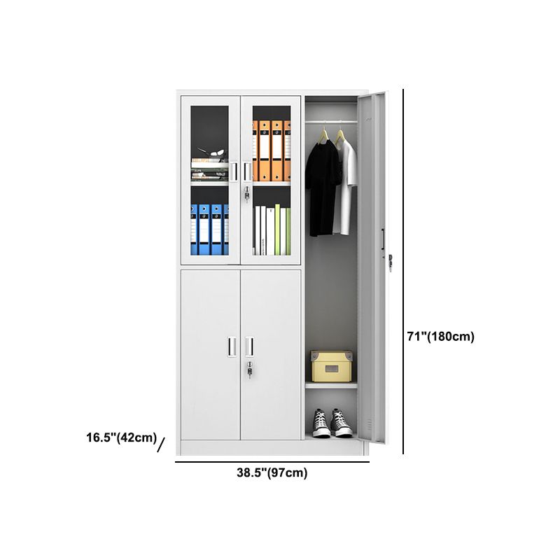 Metal Wardrobe Cabinet Contemporary Hinged Wardrobe Closet for Home
