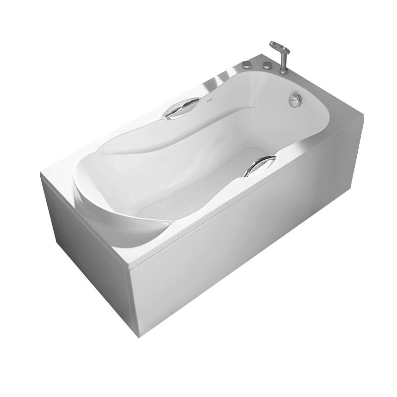 Acrylic Soaking Bathtub Antique Finish Rectangular Bathtub (Board not Included)