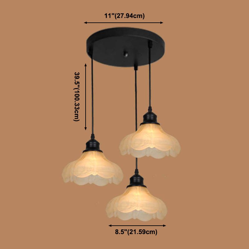 White Glass Hanging Lamps with Glossy Shade Industrial Suspension Pendant