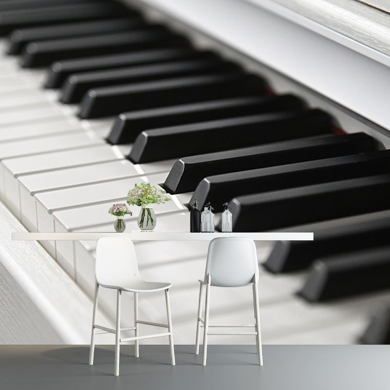 Eco-friendly Piano Mural Decorative Horizontal Photography for Bedroom