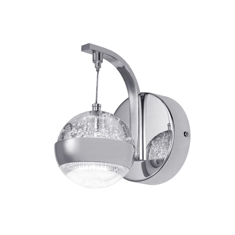 Schäbige Kristallkugel Wandleuchte zeitgenössische LED -Schlafzimmer Wandleuchte Beleuchtung in Gold/Chrom