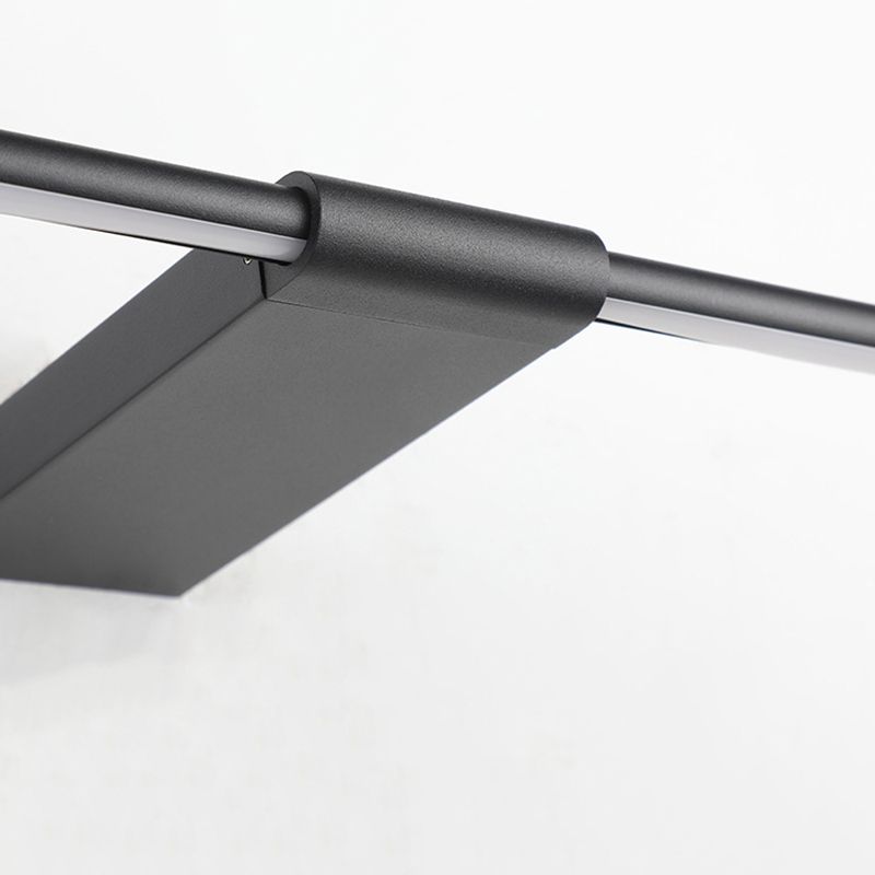 Metal linear Shade Mirror Wall Lights Modern 1 Head Wall Mount Fixture in White and Black