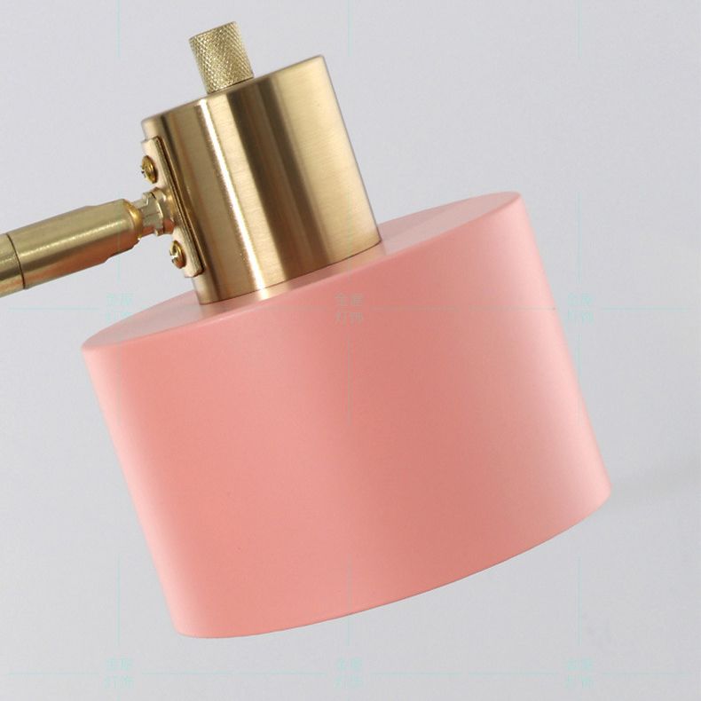 Lampade da comodino moderne in metallo con lampada da tavolo a 1 luce per camera da letto