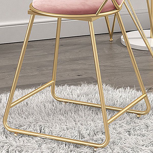Armless Open Back Dining Chair Nordic Style Metal Dining Room Chair for Home Use