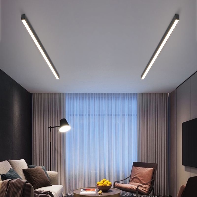 1 Light Linear Flush Mount Ceiling Light New Modern Aluminum Ceiling Light Fixture