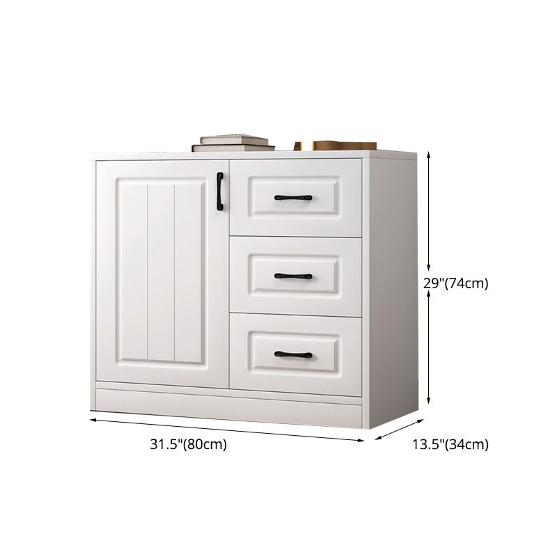 Modern Style Combo Dresser Bedroom Wooden Storage Chest Dresser with Drawers and Doors