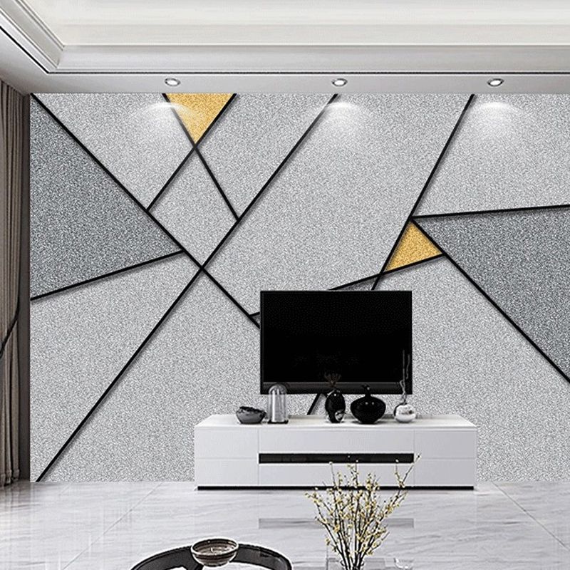 Illustration Geometries Mural Wallpaper Extra Large Wall Decor for Living Room, Made to Measure