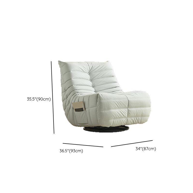 Microsuede Recliner Single Manual Reclining Chair with Swivel Glider Base