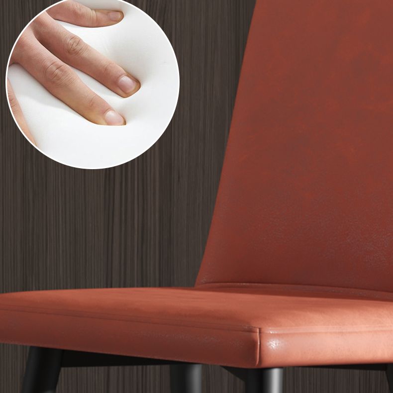 Les chaises contemporaines de salle à manger en métal ont tapissé la chaise de salle à manger de tissu de toile pour l'usage à la maison