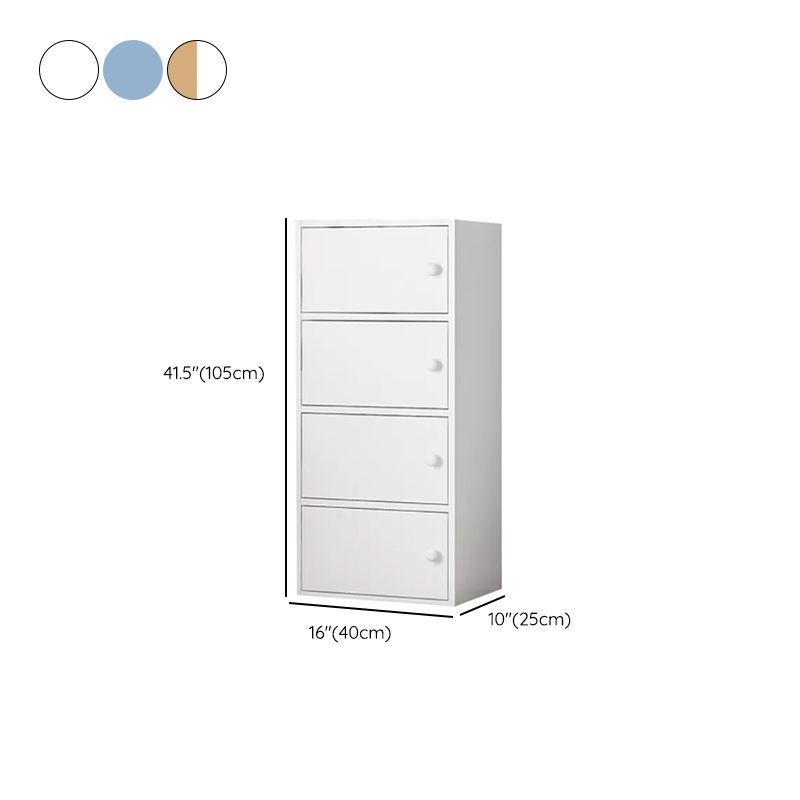 Contemporary Simple Rectangular Wood Cabinet with Doors and Drawers