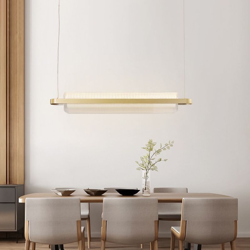 LED LED ACRYLIC LINEA LIGHT GOLD MODERN 1 LUGHT LUCHING Lights para comedor
