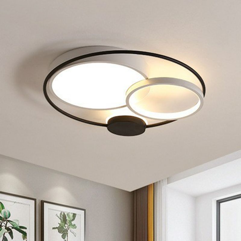 Acrylic Circular Flush Mount Lighting Minimalist LED Flush Mount Fixture for Bedroom