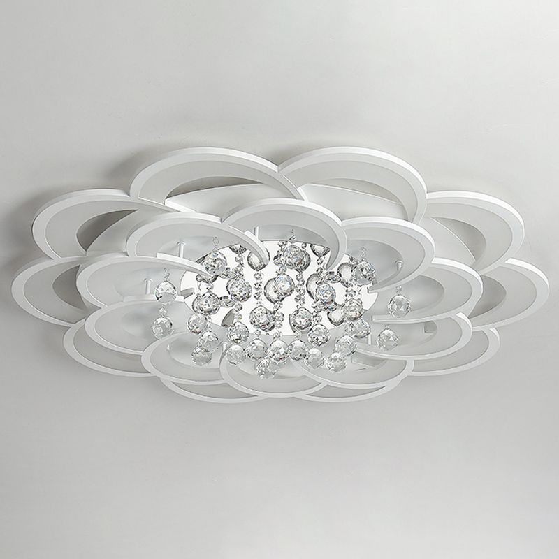 Flower Flush Mount Ceiling Light Fixture Contemporary Acrylic Ceiling Mount Light Fixture for Living Room