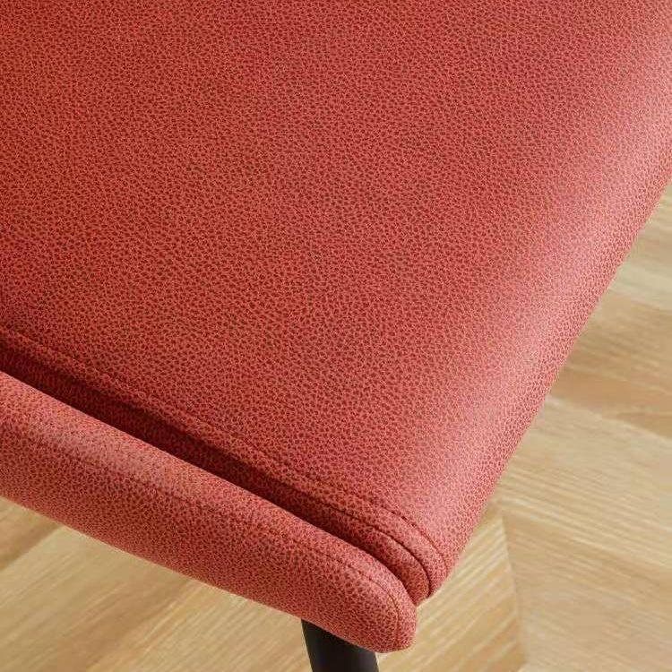 Leder-Skandinavischer Hotel-Beistellstuhl Parsons 18,5'' breiter Esszimmerstuhl mit schwarzen Beinen