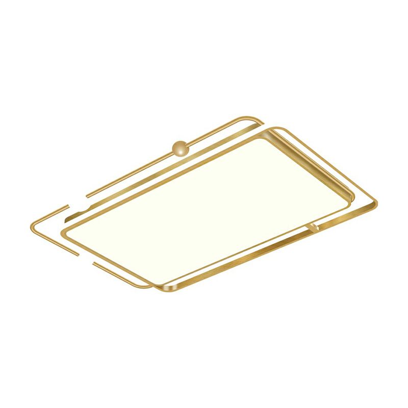 Gold Finish Ultrathin Flush Mount Fixture Contemporary LED Acrylic Ceiling Flush Light for Bedroom