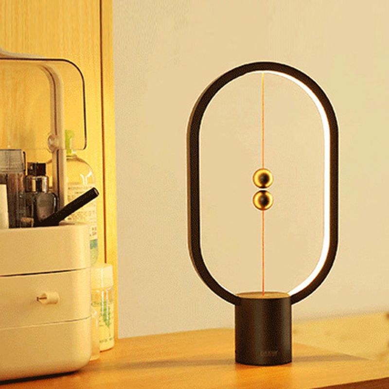 Macaroon Plastic Table Light 1-Light Bedroom LED Nightstand Lamp with Touch Switch