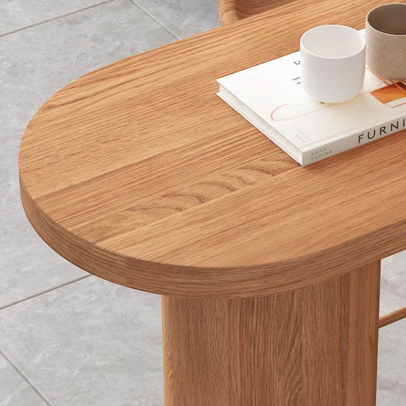 Specialty Pine Wood Top Bar Table Matte Finish Contemporary Pub Table