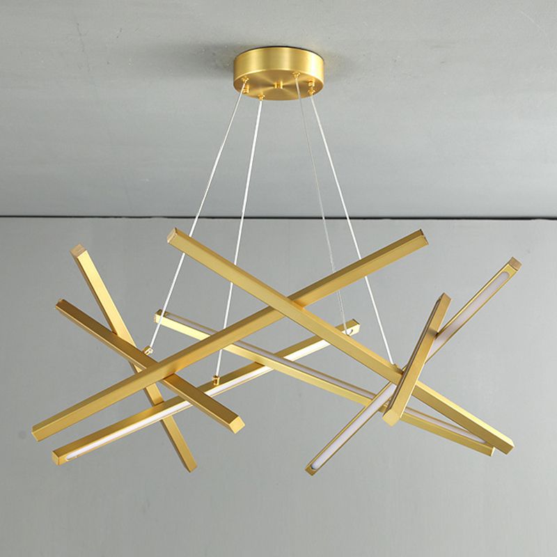 Stacked Chandelier Pendant Light Contemporary Style Metal LED Hanging Pendant Light